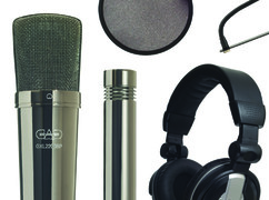 Contains one GXL2200BP Cardioid Condenser, one GXL1200BP Small Diaphram Cardioid Condenser, one MH110 Studio Headphone and one EPF15A Pop Filter CAD GXL2200BPSP